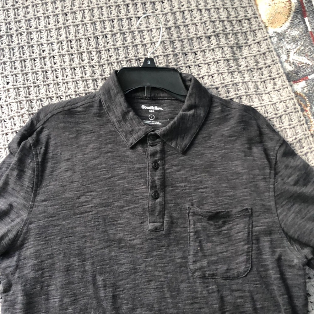 Black long sleeve polo